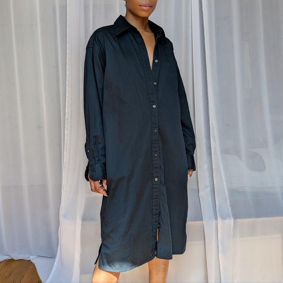 Uniqlo U Black Shirt Dress | Size S - Picture 1 of 8